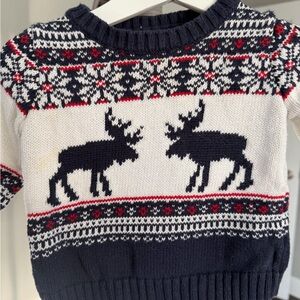 Janie and Jack Navy Fair Isle Sweater